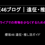 櫻坂46ライブでの荷物を少なくするためのグッズ