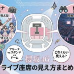 櫻坂46ライブ座席の見え方まとめ｜アリーナ・スタンド・ドームでどれくらい見える？