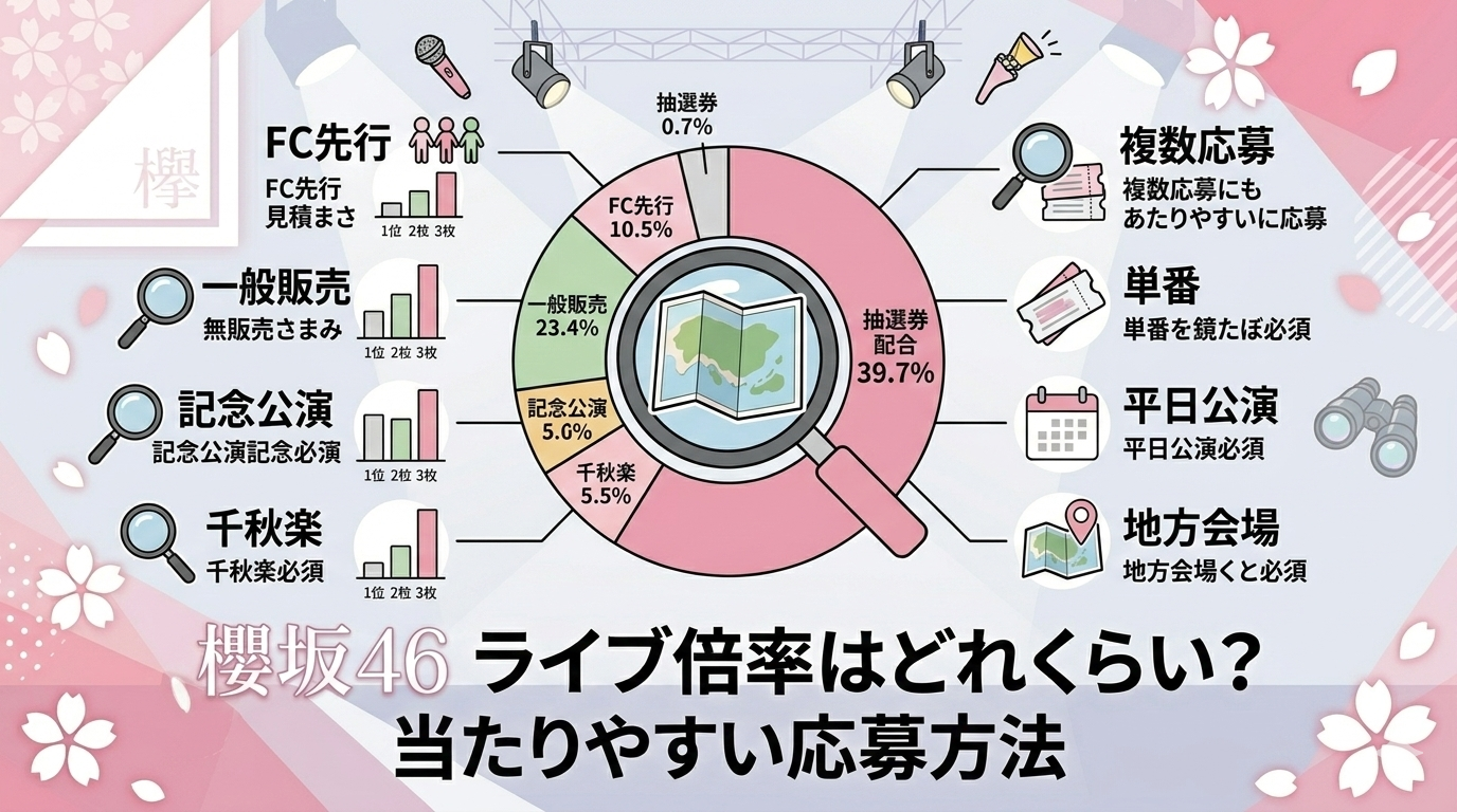 櫻坂46ライブ一般販売は取れる?当たりやすいコツと当選後の準備まで解説